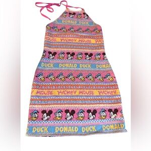 Zara × Disney Mickey Mouse
Bodycon Knit Halter Jacquard Mini Dress Sz S